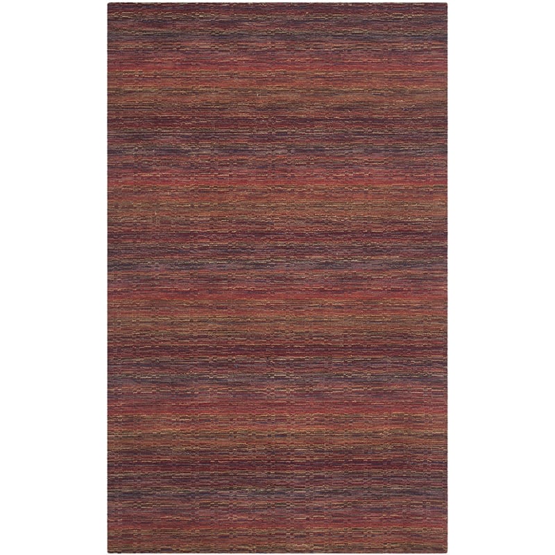 Safavieh Himalaya 5' x 8' Hand Loomed Wool Rug in Red