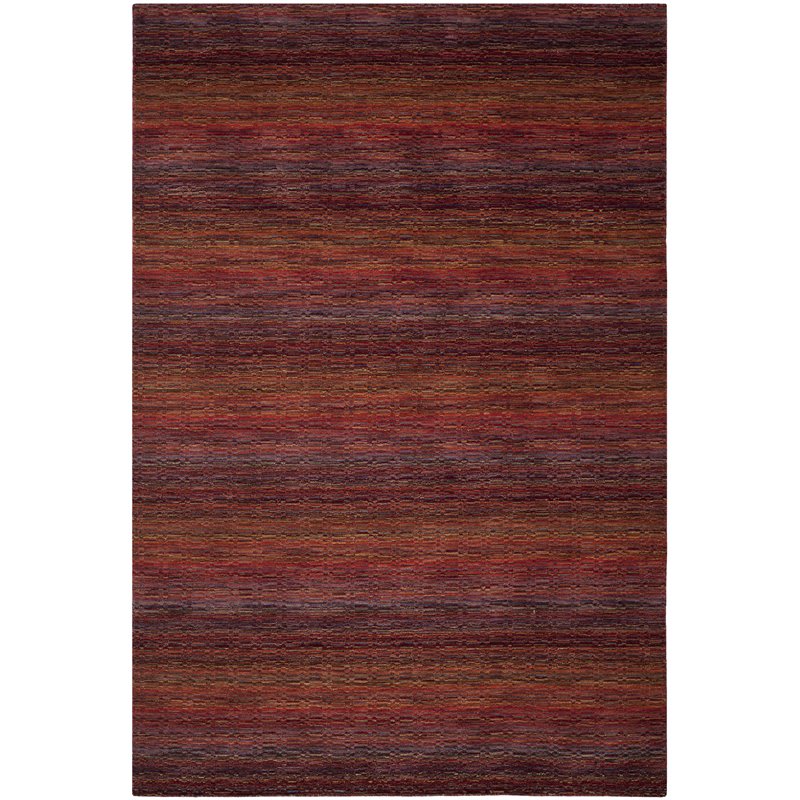 Safavieh Himalaya 6' x 9' Hand Loomed Wool Rug in Red