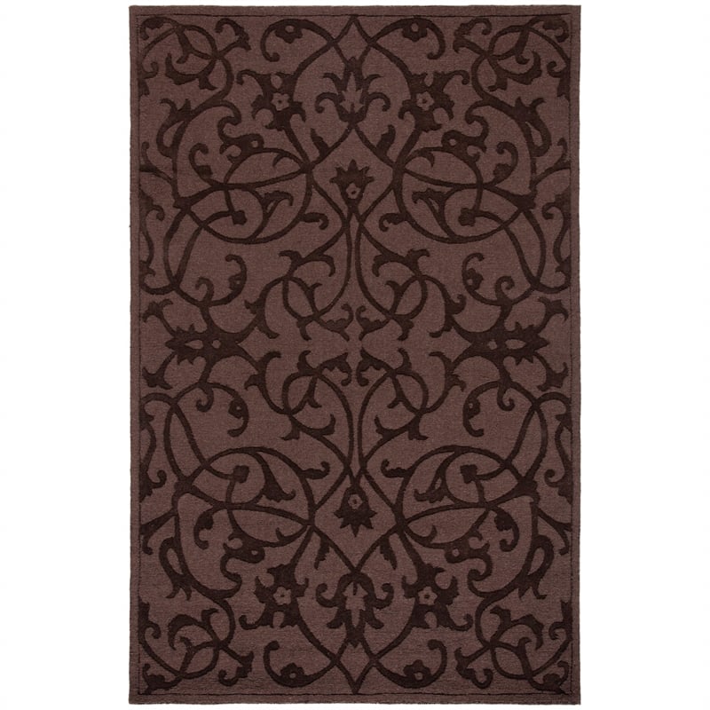 Safavieh Impressions 4' x 6' Hand Loomed Wool Rug in Brown