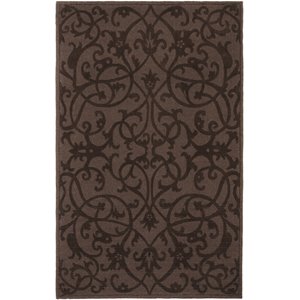 safavieh impressions 4' x 6' hand loomed wool rug in brown