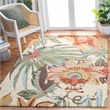 Safavieh Jardin 4' x 6' Multicolored Hand Tufted Wool Rug in Ivory
