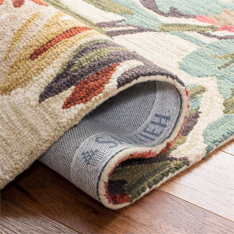Safavieh Jardin 4' x 6' Multicolored Hand Tufted Wool Rug in Ivory