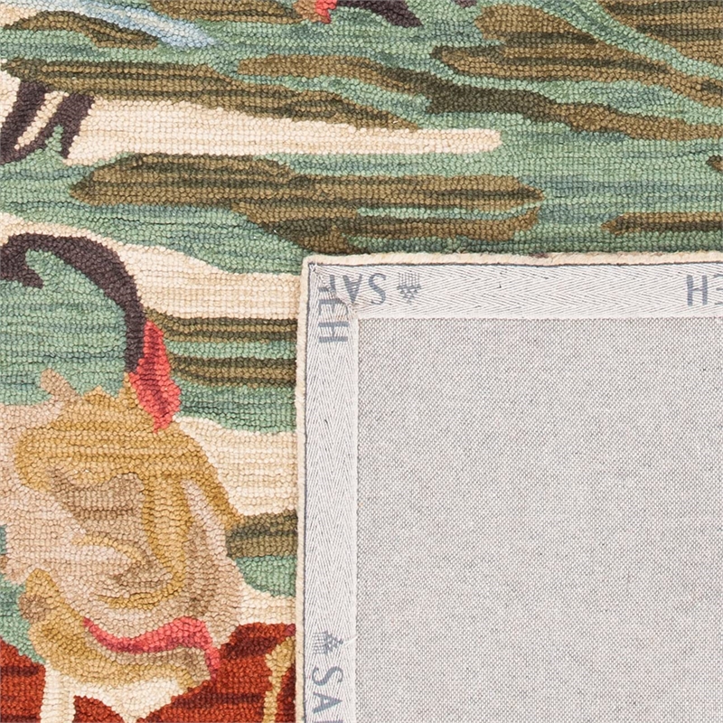Safavieh Jardin 4' x 6' Multicolored Hand Tufted Wool Rug in Ivory