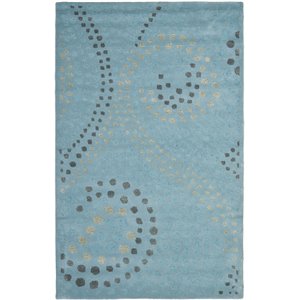 Safavieh Jardin 4' x 6' Hand Tufted Wool Rug in Blue and Gray