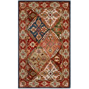 safavieh heritage traditional hand tufted wool rug in green and red hg316b