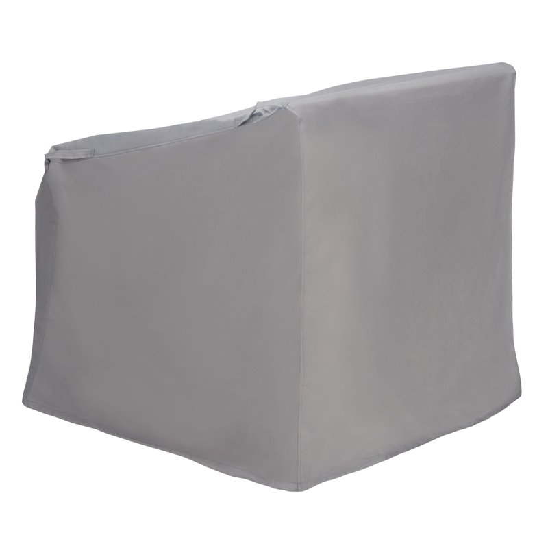 Safavieh Vernon Polyester Fabric Rocking Chair Cover in Gray