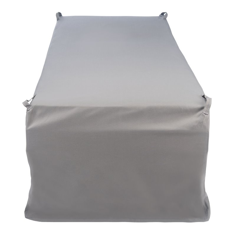 Safavieh Solano Contemporary Polyester Fabric Sun Lounger Cover in Gray