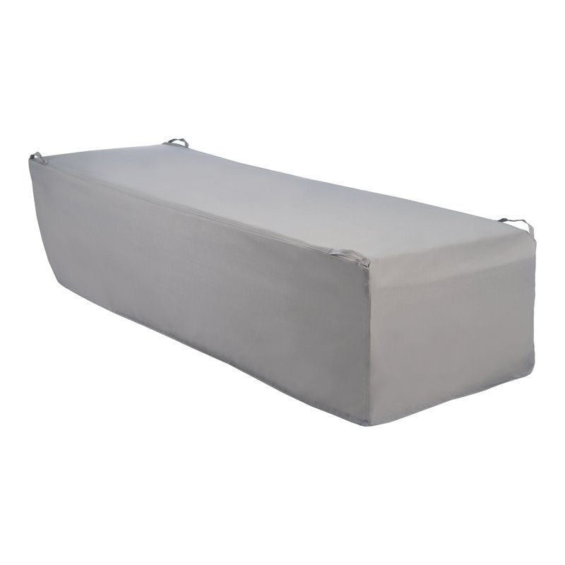 Safavieh Solano Contemporary Polyester Fabric Sun Lounger Cover in Gray