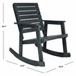 Safavieh Alexei Acacia Wood Rocking Chair in Dark Slate Gray