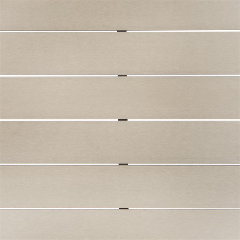 Safavieh Beldan Wood/Metal Outdoor Dining Table in Distressed Taupe Gray