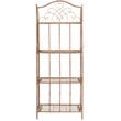 Safavieh Amaris 4 Tier Metal Garden/Outdoor Shelf in Rust Orange