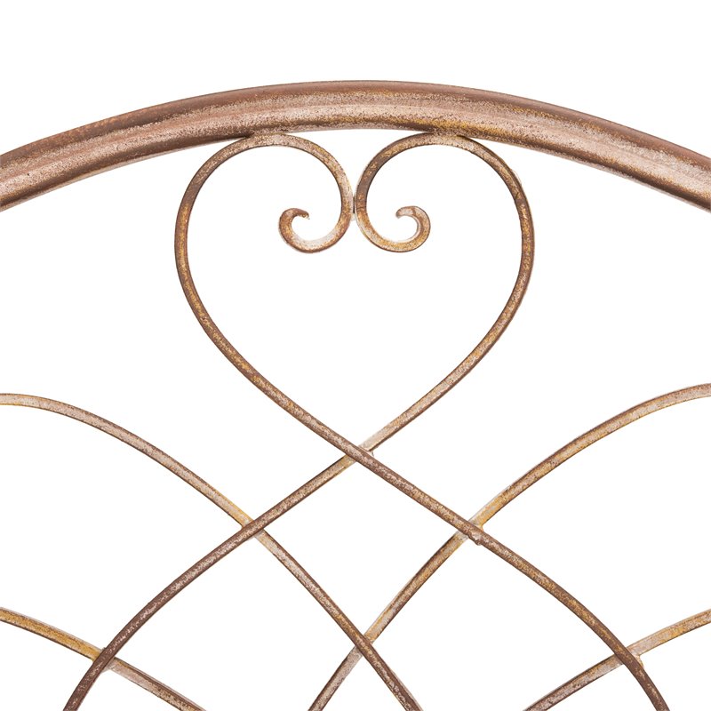 Safavieh Amaris 4 Tier Metal Garden/Outdoor Shelf in Rust Orange