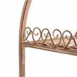 Safavieh Amaris 4 Tier Metal Garden/Outdoor Shelf in Rust Orange