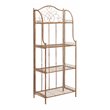 Safavieh Amaris 4 Tier Metal Garden/Outdoor Shelf in Rust Orange