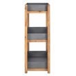 Safavieh Semli Acacia Wood/Sandstone Outdoor Shelf in Natural and Gray