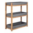 Safavieh Semli Acacia Wood/Sandstone Outdoor Shelf in Natural and Gray