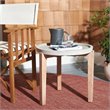Safavieh Serka Acacia Wood/Sandstone Side Table in Natural and Light Gray