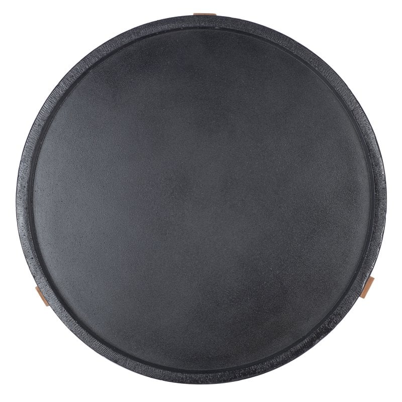 Safavieh Valton Acacia Wood/Sandstone Side Table in Natural and Black