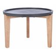 Safavieh Valton Acacia Wood/Sandstone Side Table in Natural and Black