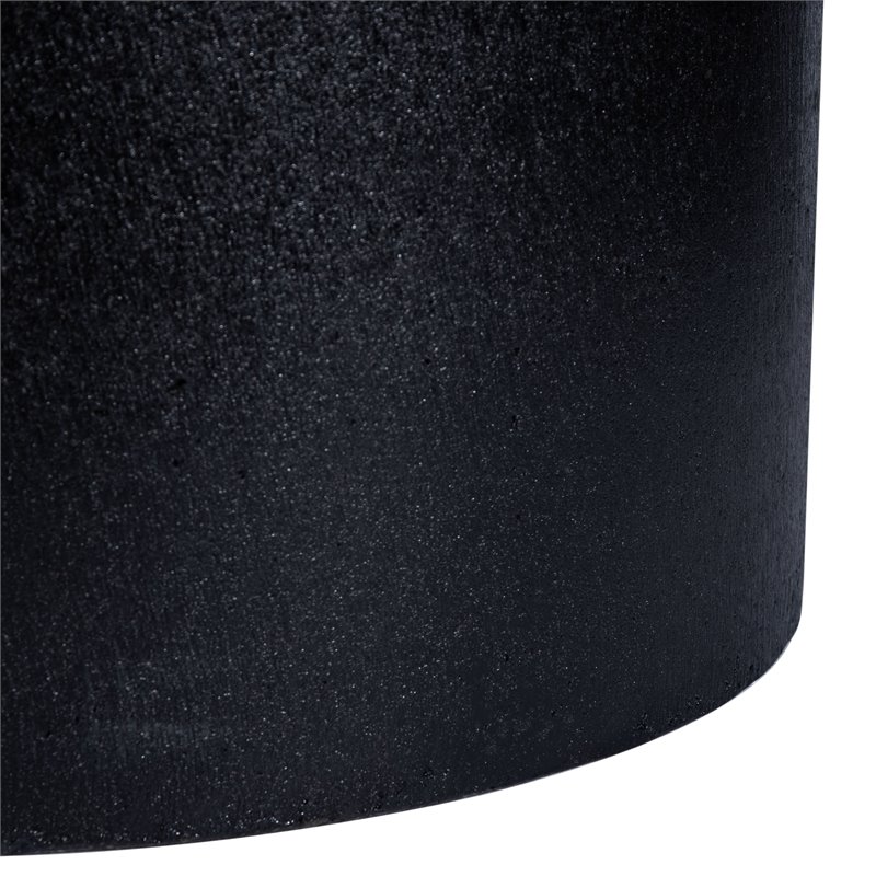 Safavieh Braslen Round Cylinder Concrete Ficonstone Planter in Black