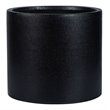 Safavieh Braslen Round Cylinder Concrete Ficonstone Planter in Black