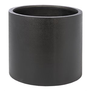Safavieh Alia Round Cylinder Concrete Ficonstone Planter in Black