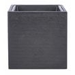 Safavieh Larlen Concrete Ficonstone Outdoor Planter in Black
