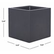Safavieh Larlen Concrete Ficonstone Outdoor Planter in Black