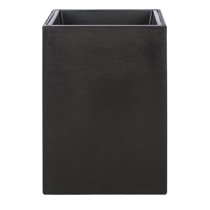 Safavieh Kendri Concrete Ficonstone Outdoor Planter in Black