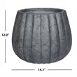 Safavieh Kaston Contemporary Concrete Ficonstone Outdoor Planter in Gray