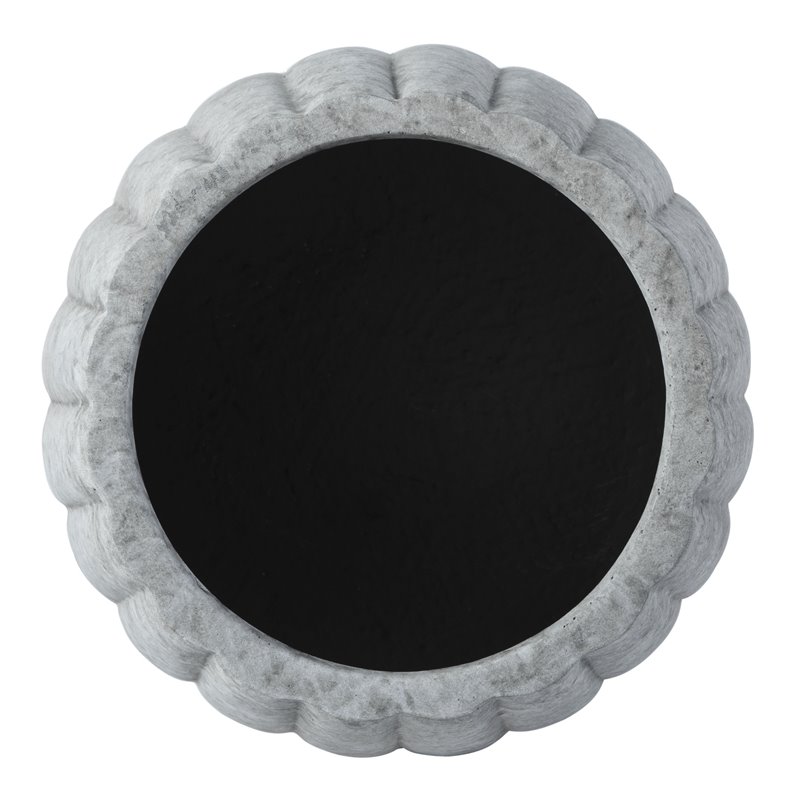 Safavieh Kaston Contemporary Concrete Ficonstone Outdoor Planter in Light Gray