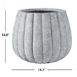 Safavieh Kaston Contemporary Concrete Ficonstone Outdoor Planter in Light Gray