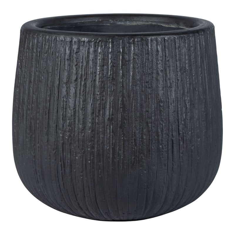 Safavieh Francia Concrete Ficonstone Outdoor Planter in Black