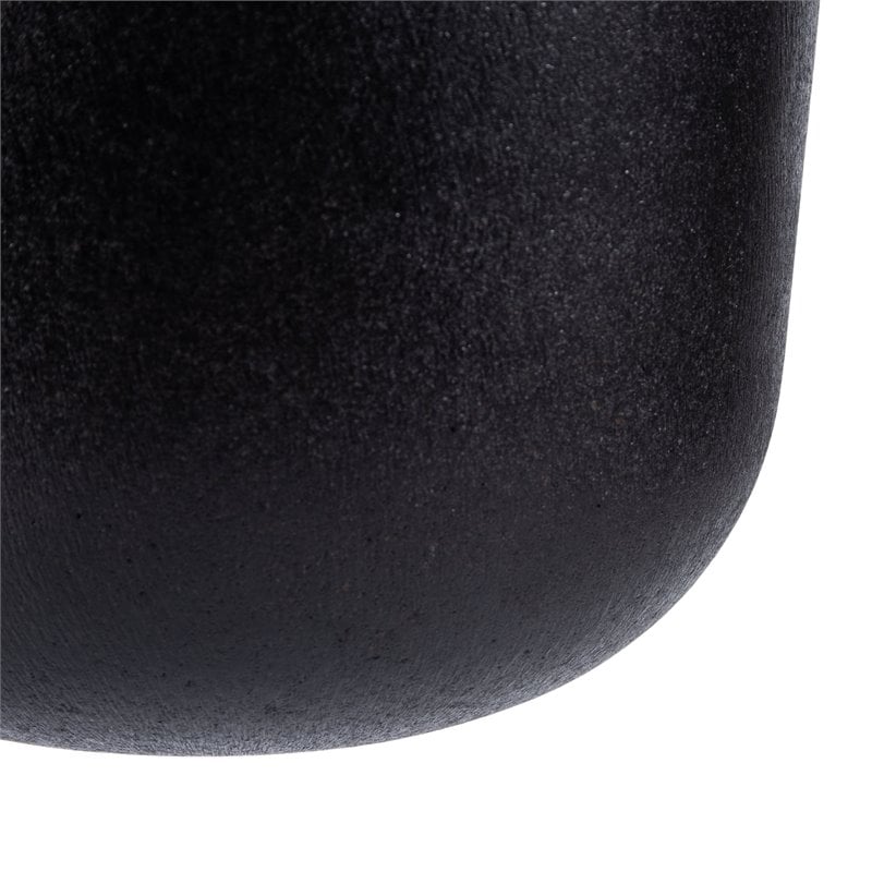 Safavieh Rancer Concrete Ficonstone Outdoor Planter in Black
