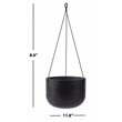 Safavieh Rancer Concrete Ficonstone Outdoor Planter in Black
