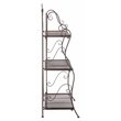 Safavieh Torus 3 Tier Metal Outdoor/Garden Shelf in Unearthed Rust Brown