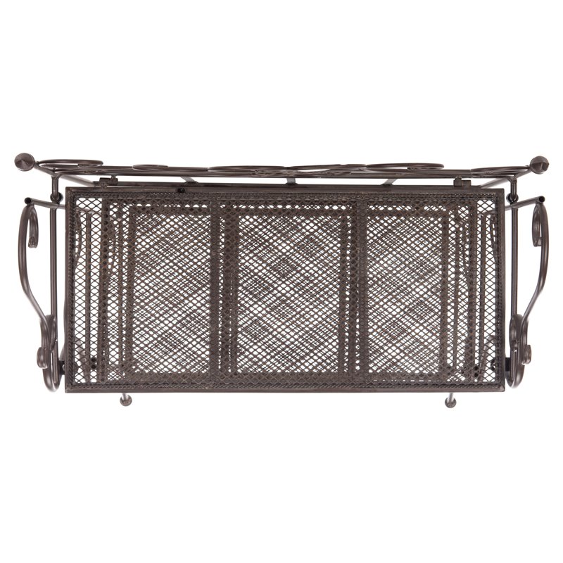 Safavieh Torus 3 Tier Metal Outdoor/Garden Shelf in Unearthed Rust Brown