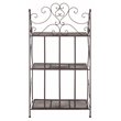 Safavieh Torus 3 Tier Metal Outdoor/Garden Shelf in Unearthed Rust Brown