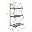 Safavieh Torus 3 Tier Metal Outdoor/Garden Shelf in Unearthed Rust Brown