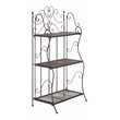 Safavieh Torus 3 Tier Metal Outdoor/Garden Shelf in Unearthed Rust Brown