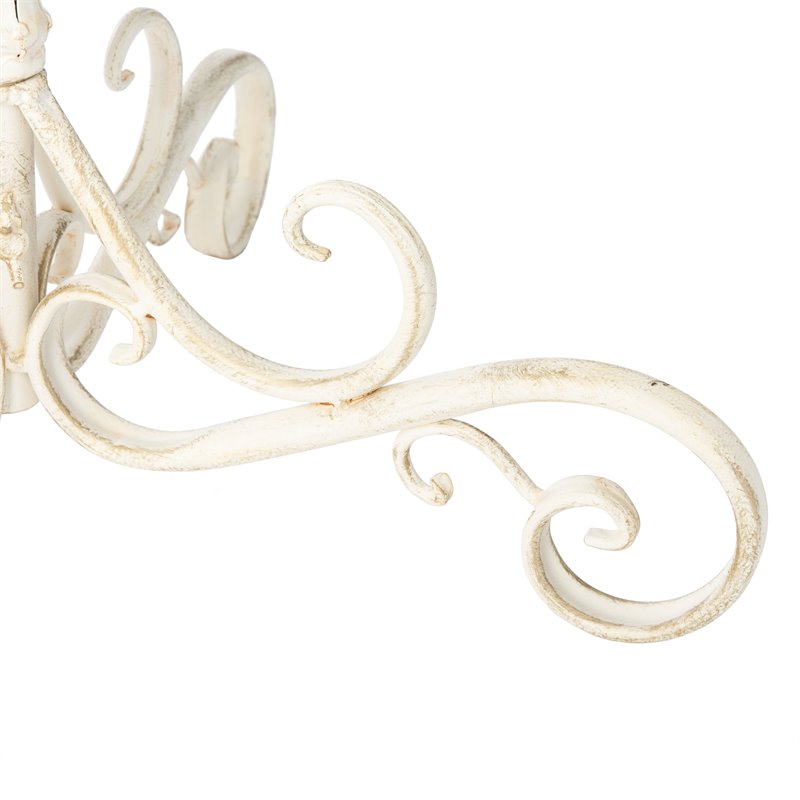 Safavieh Orian Metal/Iron Outdoor/Garden Bird Bath in Pearl White