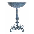 Safavieh Orian Metal/Iron Outdoor/Garden Bird Bath in Mossy Blue