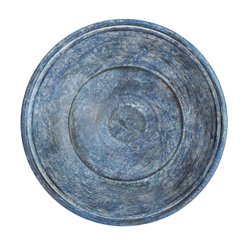Safavieh Orian Metal/Iron Outdoor/Garden Bird Bath in Mossy Blue