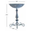 Safavieh Orian Metal/Iron Outdoor/Garden Bird Bath in Mossy Blue