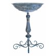 Safavieh Orian Metal/Iron Outdoor/Garden Bird Bath in Mossy Blue