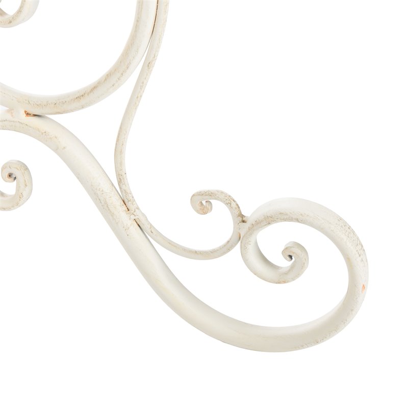 Safavieh Ashlan Metal/Iron Outdoor/Garden Bird Bath in Pearl White