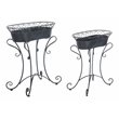 Safavieh Hendrick Metal Outdoor/Garden Planters in Black Rust