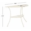 Safavieh Genson Metal/Iron Outdoor End Table with Two Tiers in Pearl White