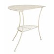 Safavieh Genson Metal/Iron Outdoor End Table with Two Tiers in Pearl White