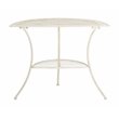 Safavieh Genson Metal/Iron Outdoor End Table with Two Tiers in Pearl White